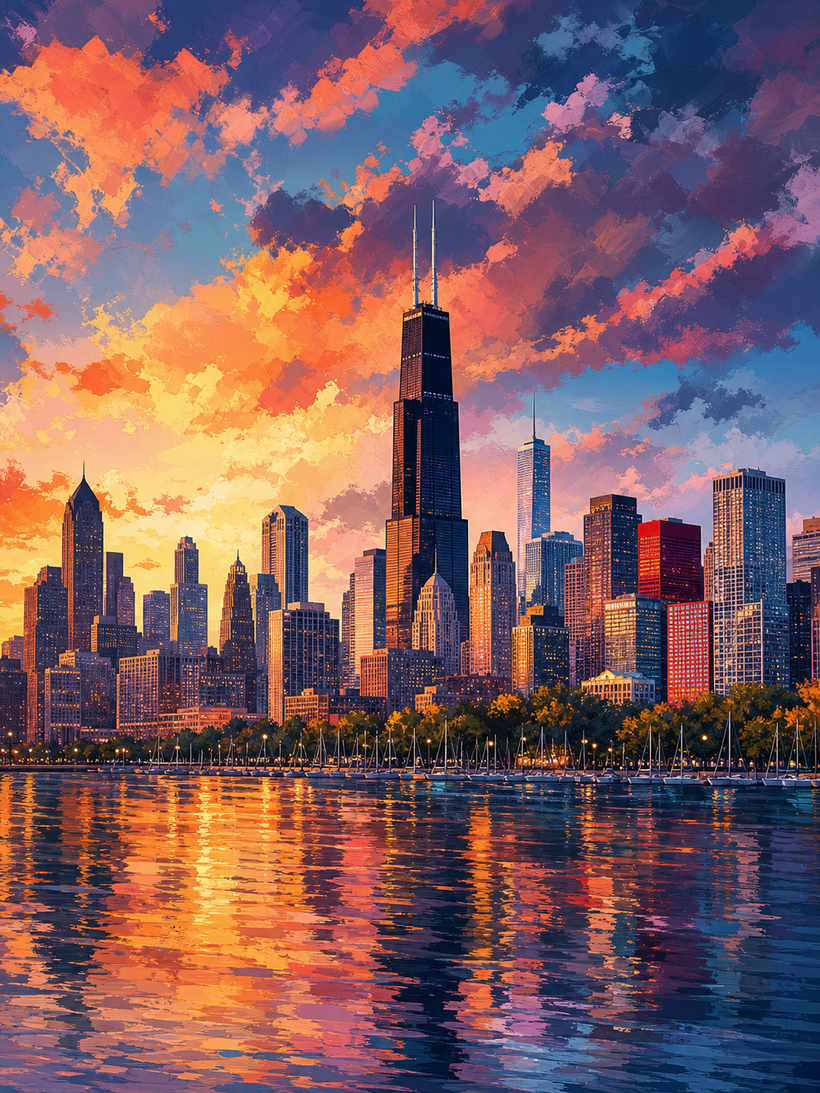 Chicago Skyline Wall Art