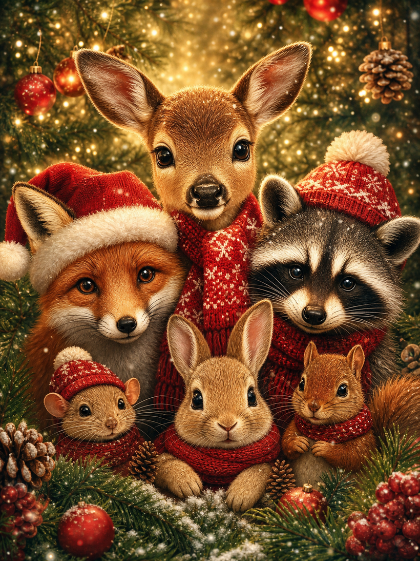 Christmas Animal Wall Art
