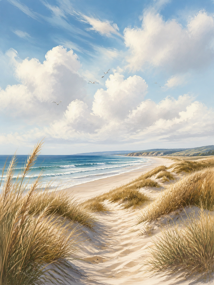 Coastal Sand Dunes Wall Art