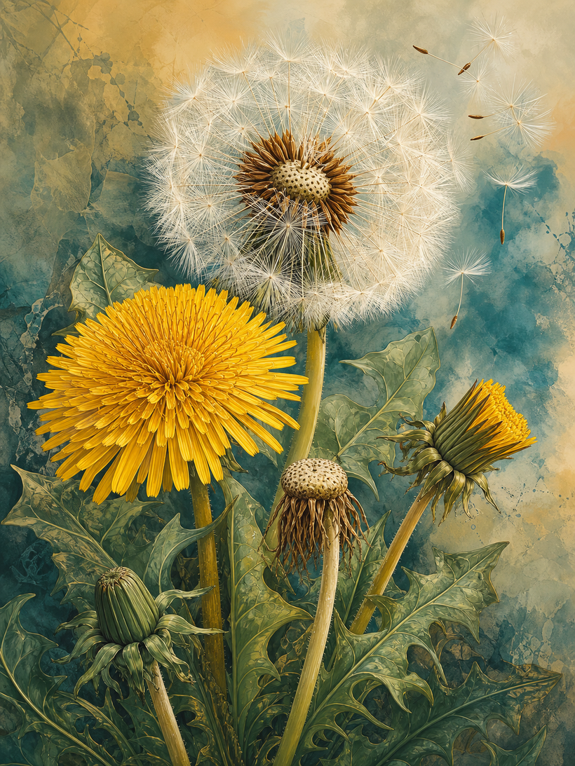 Dandelion Flower Wall Art