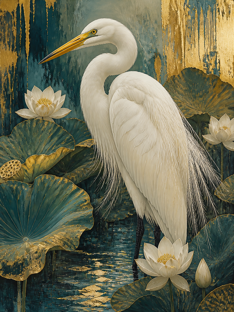 Egret Wall Art