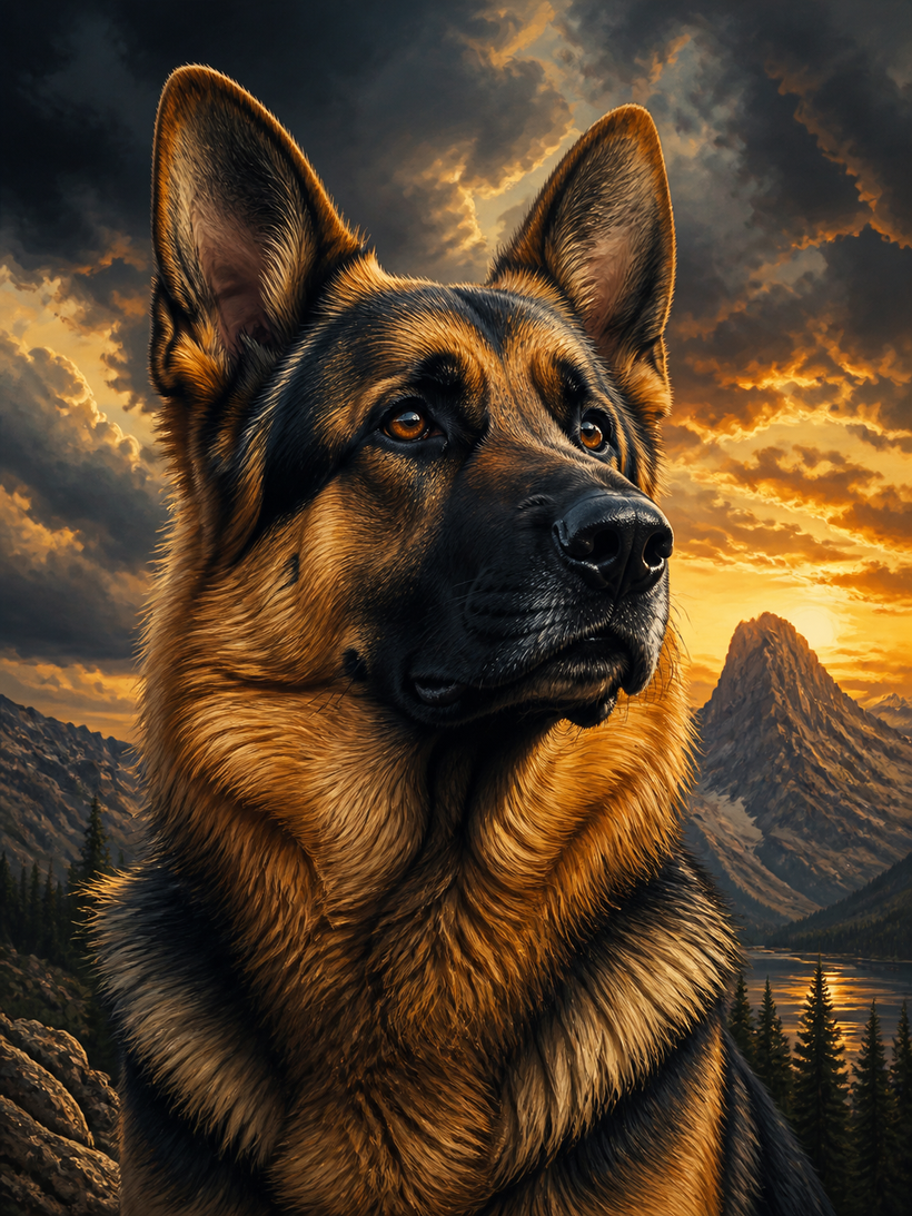 German Shepherd Wall Art