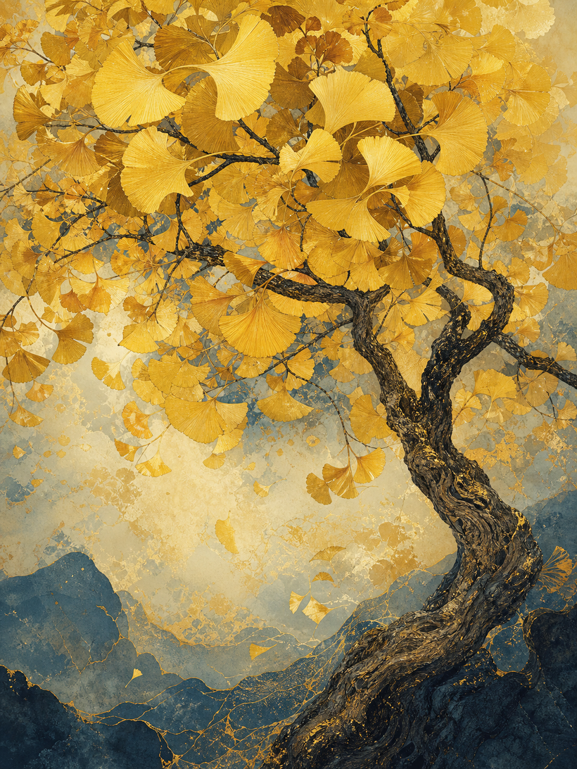 Ginkgo Tree Wall Art