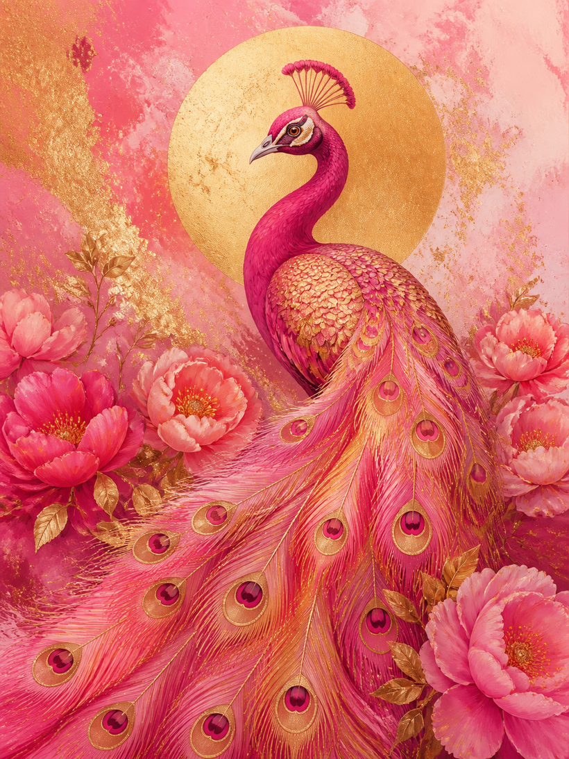 Gold & Pink Wall Art
