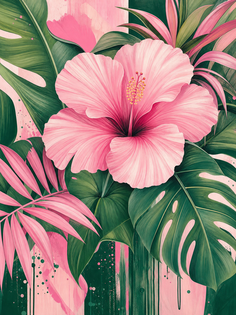 Hibiscus Flower Wall Art