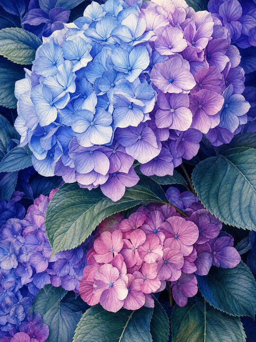 Hydrangea Flower Wall Art