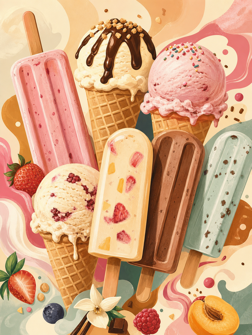Ice Cream & Popsicle Wall Art