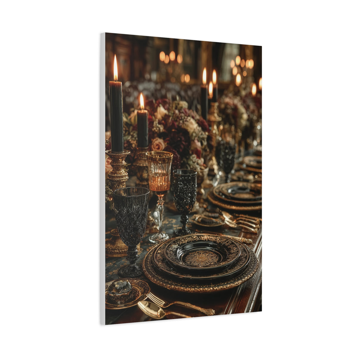 Candlelit Luxury Dinner Table Wall Art & Canvas Print