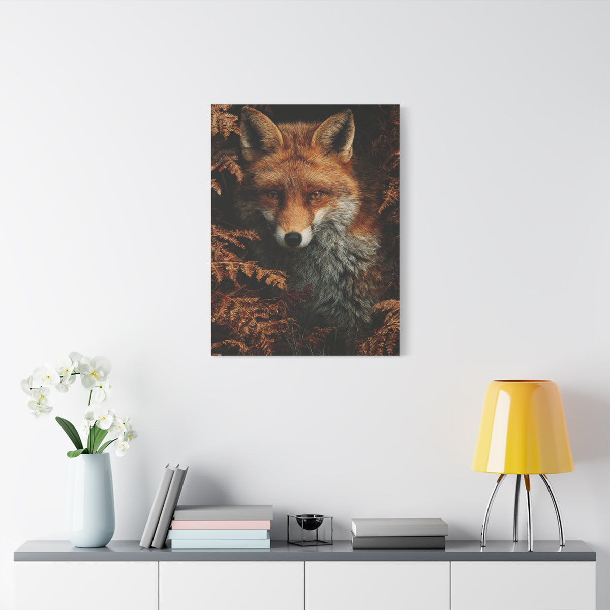 Autumn Woodland Fox Portrait Wall Art & Canvas Print