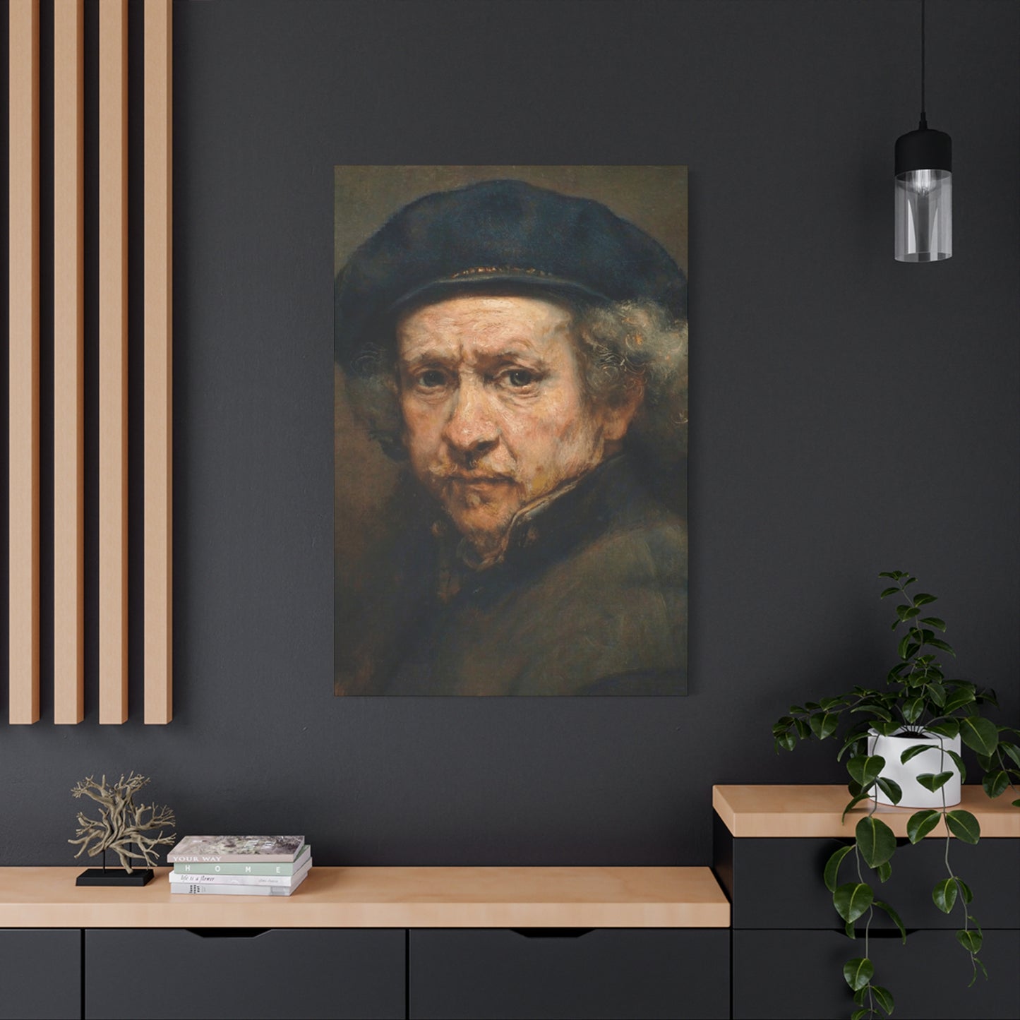 Rembrandt by himself Portrait Wall Art & Canvas Prints