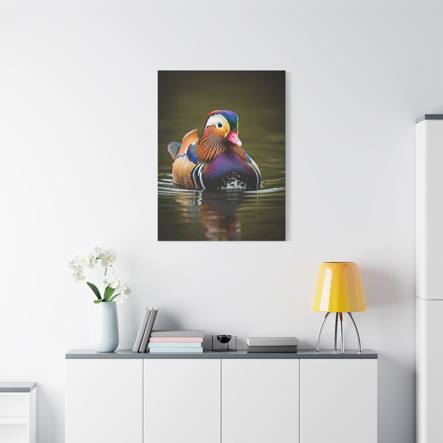 Mandarin Duck with Colorful Plumage Wall Art & Canvas Prints