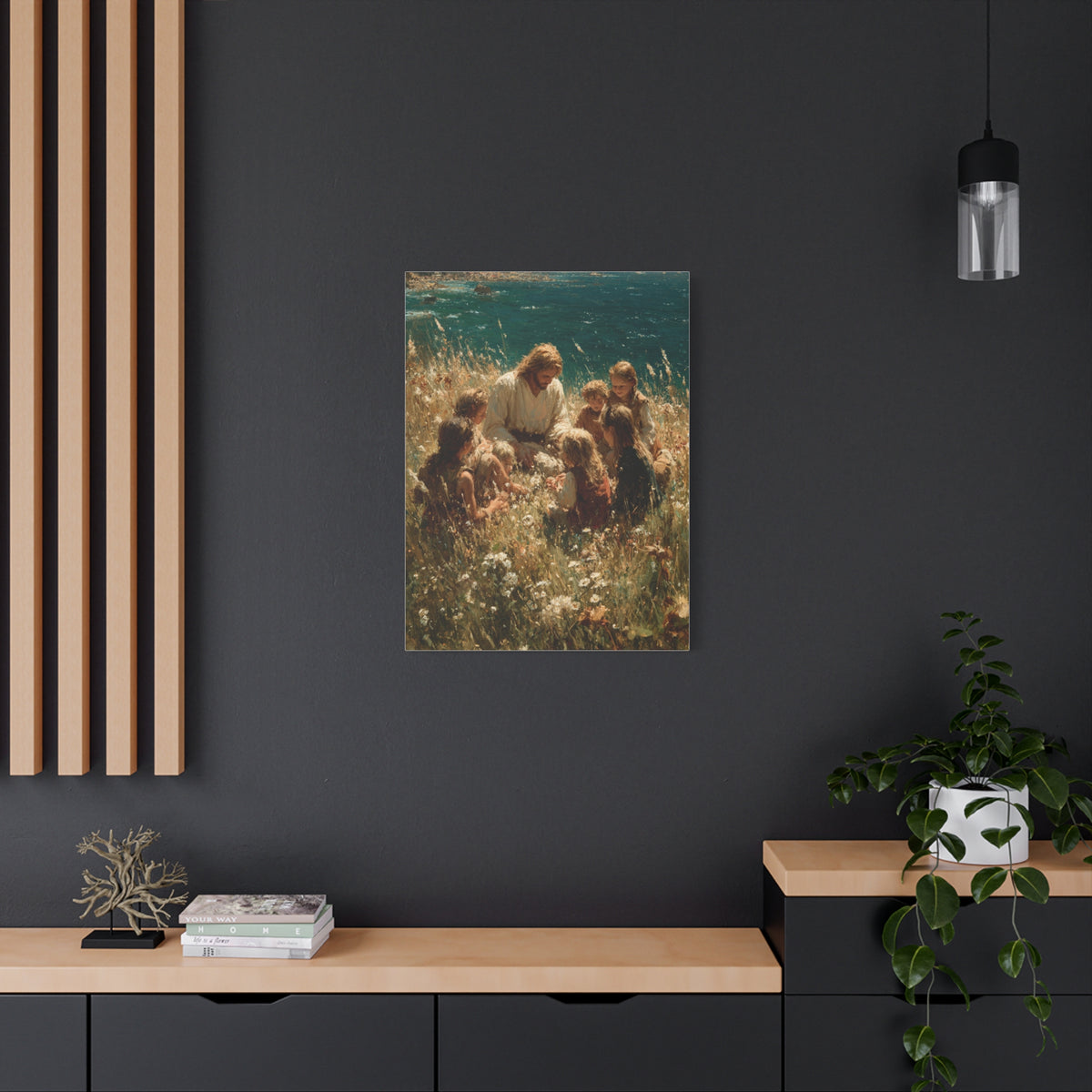 Jesus with Children Gentle Teaching Wall Art & Canvas Print