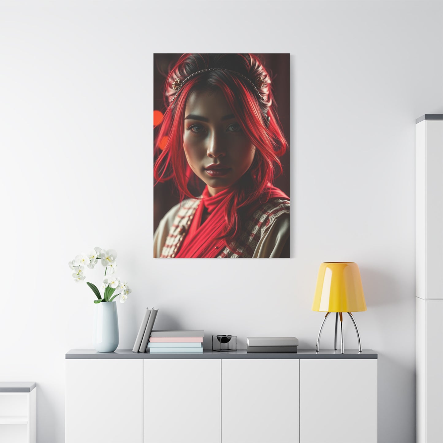 Vermilion Symphony Canvas Wall Art & Canvas Print