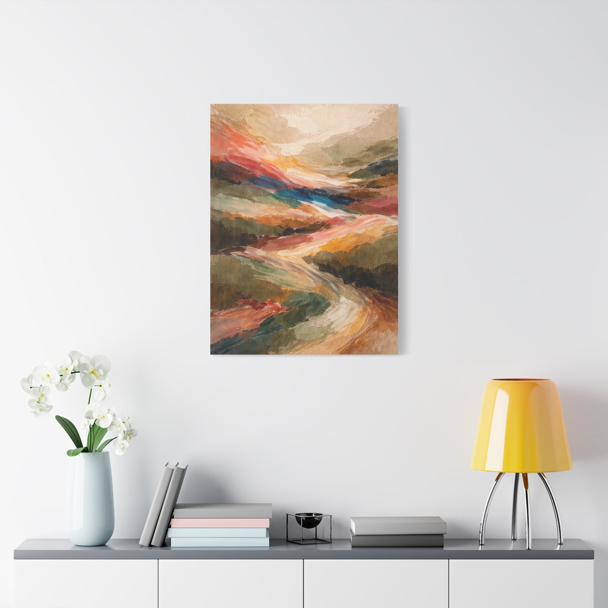 Warm Earthy Wabi-Sabi Abstract Landscape Wall Art & Canvas Print