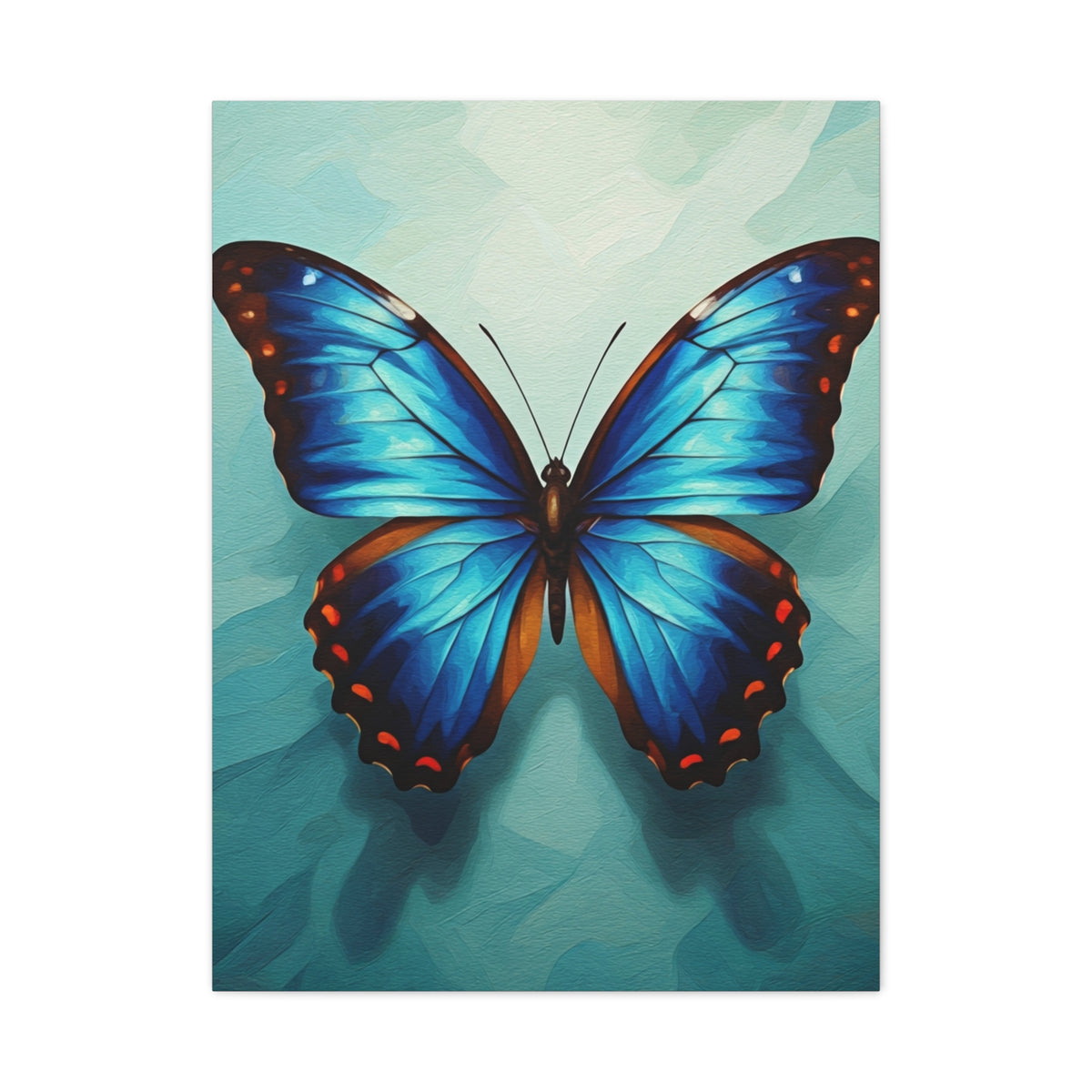 Azure Blue Butterfly Elegance Wall Art & Canvas Prints