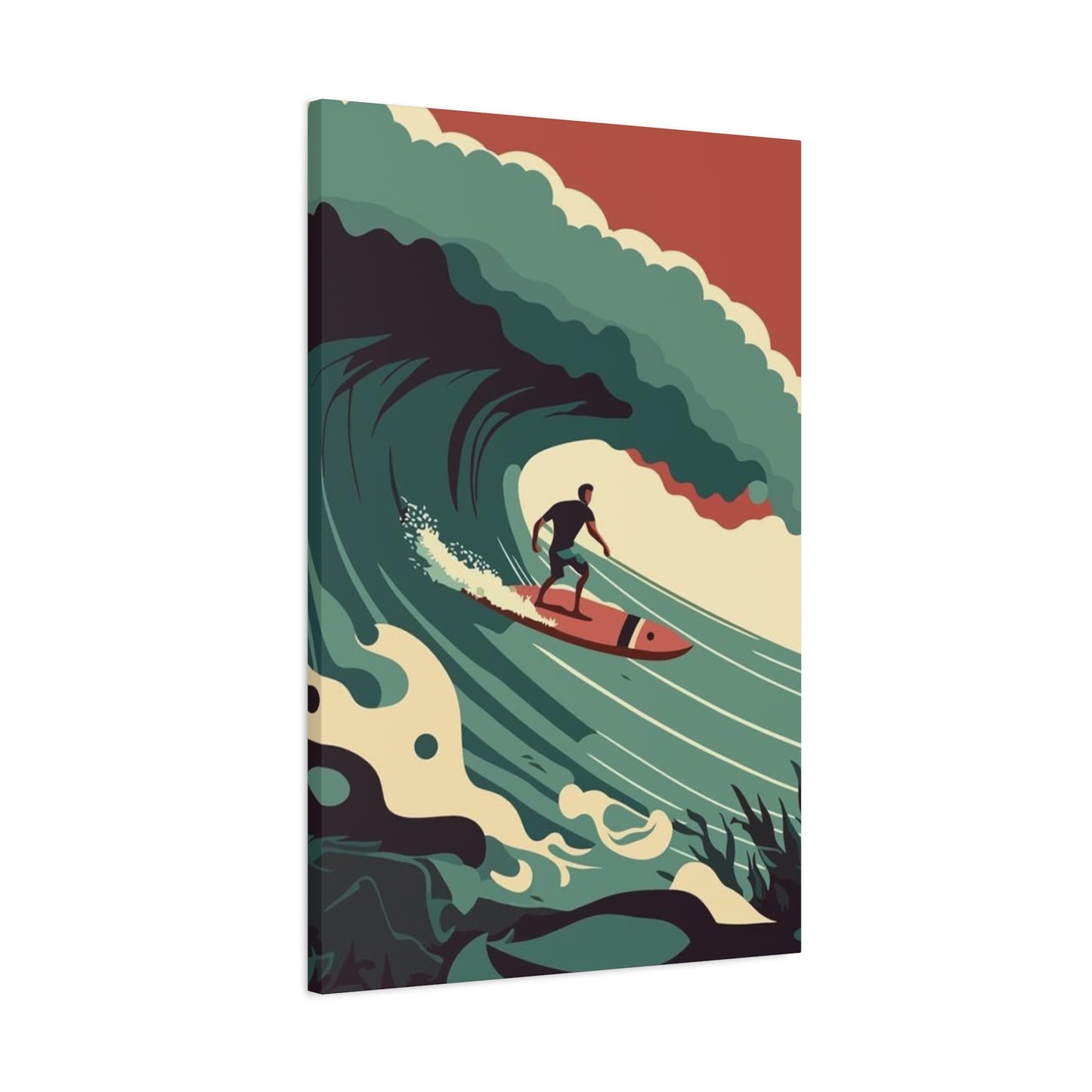 Wave Surfing Graffiti Wall Art & Canvas Prints