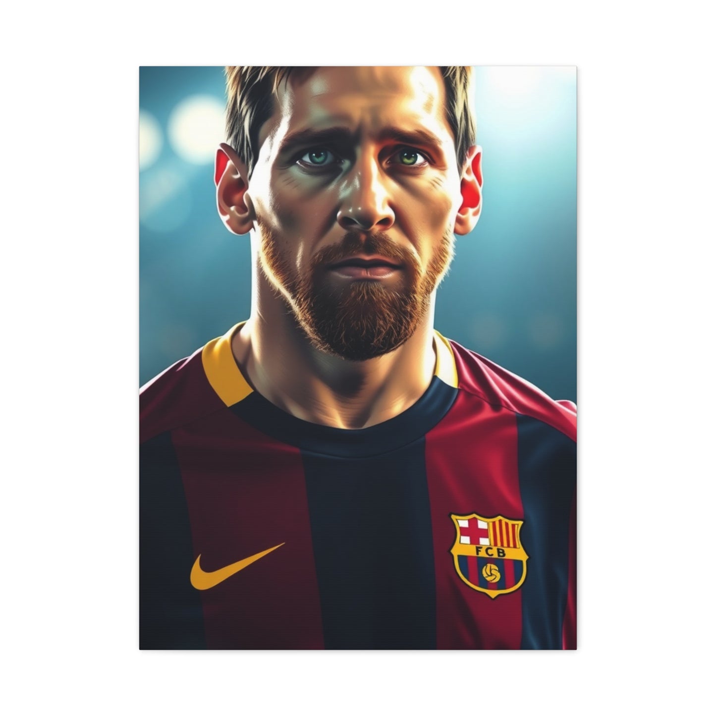 Messi: The Illustrated Icon Canvas Wall Art & Canvas Print