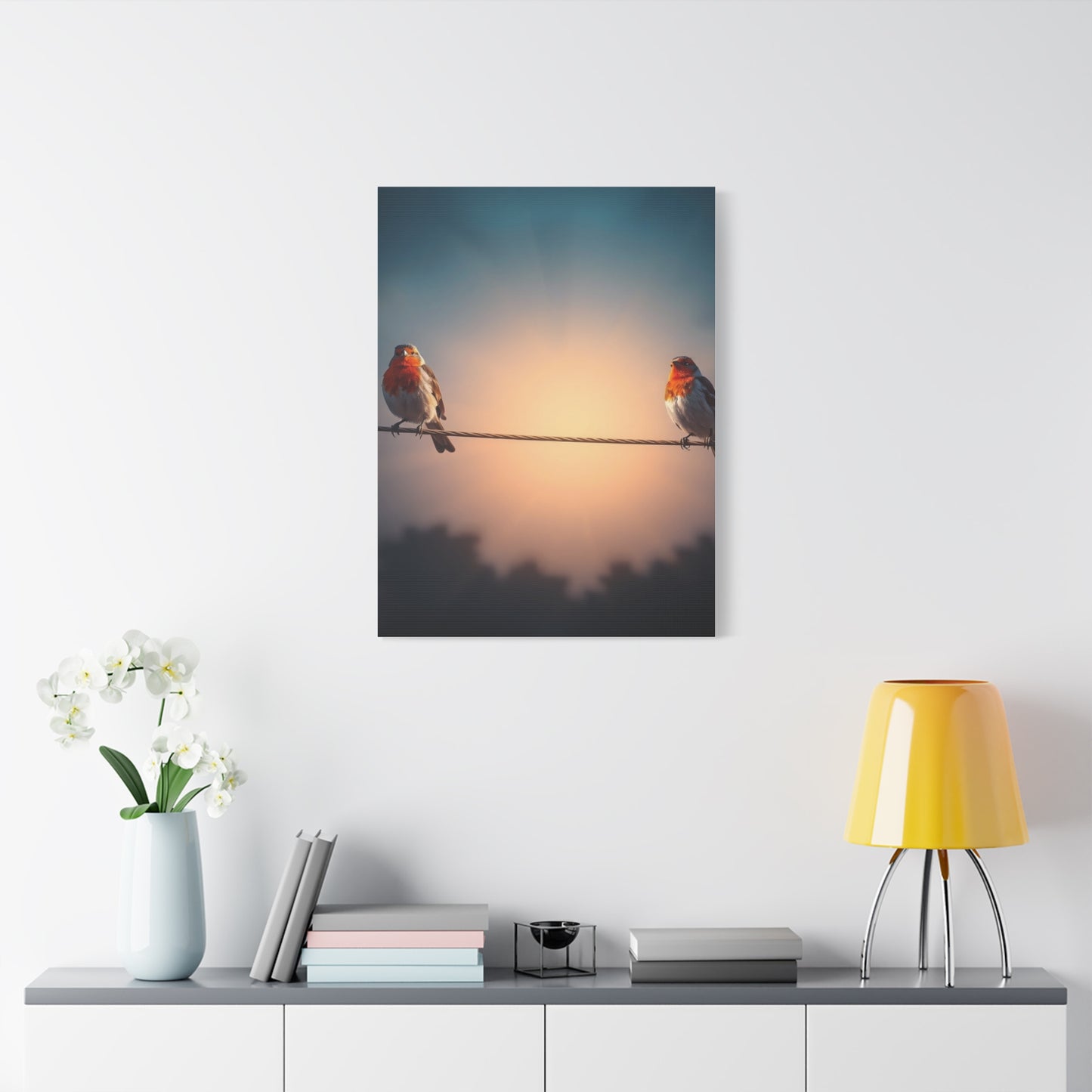 Birds On a Wire Art Luxury Canvas Wall Art & Canvas Print