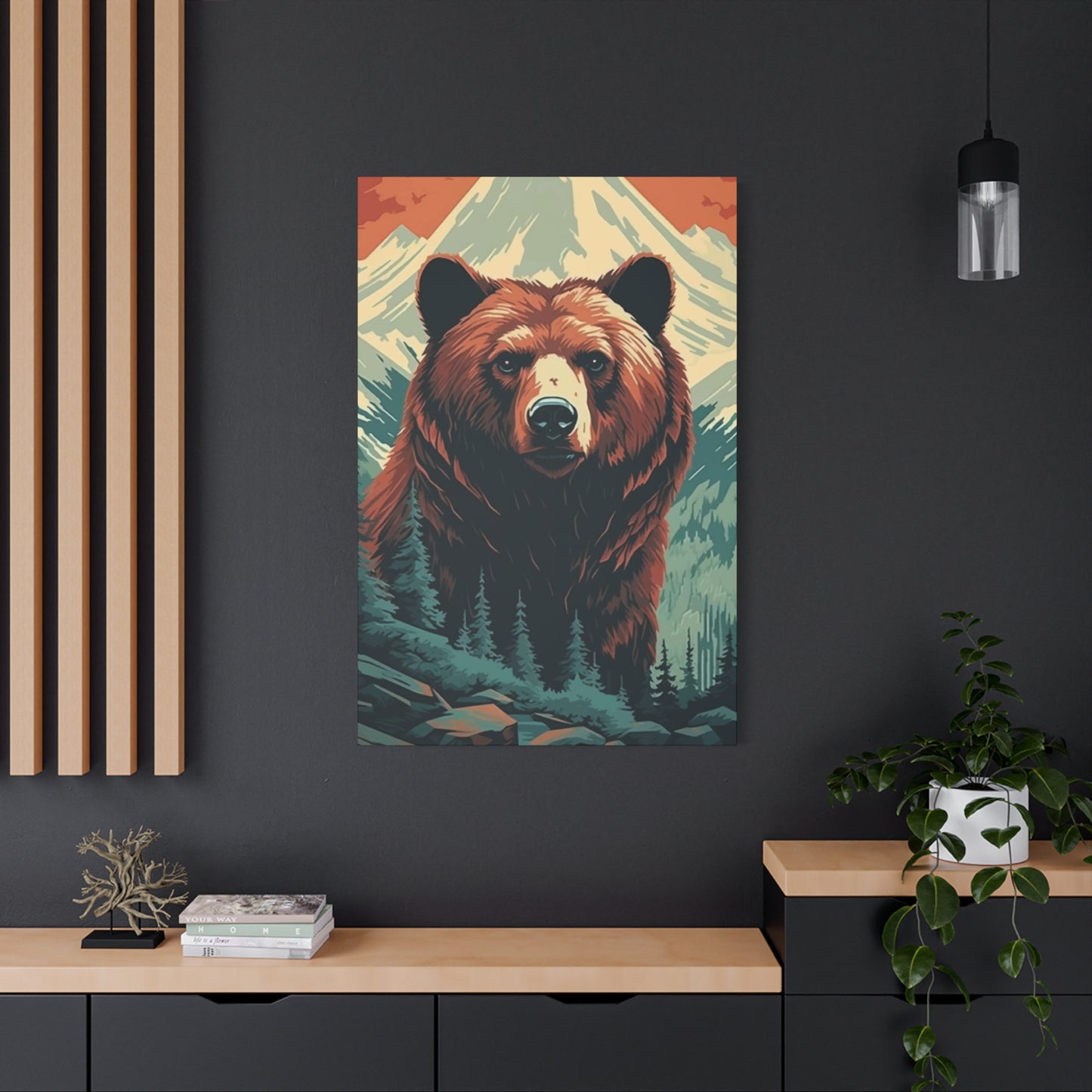 Bear in Mountain Wall Art & Canvas Prints