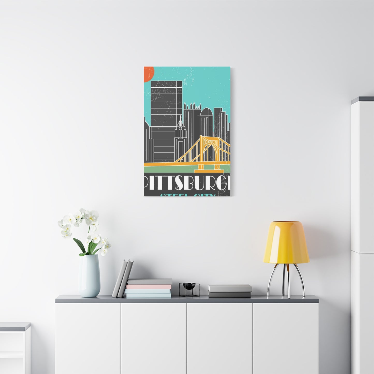 Pittsburgh The Steel City Poster Wall Art & Canvas Prints