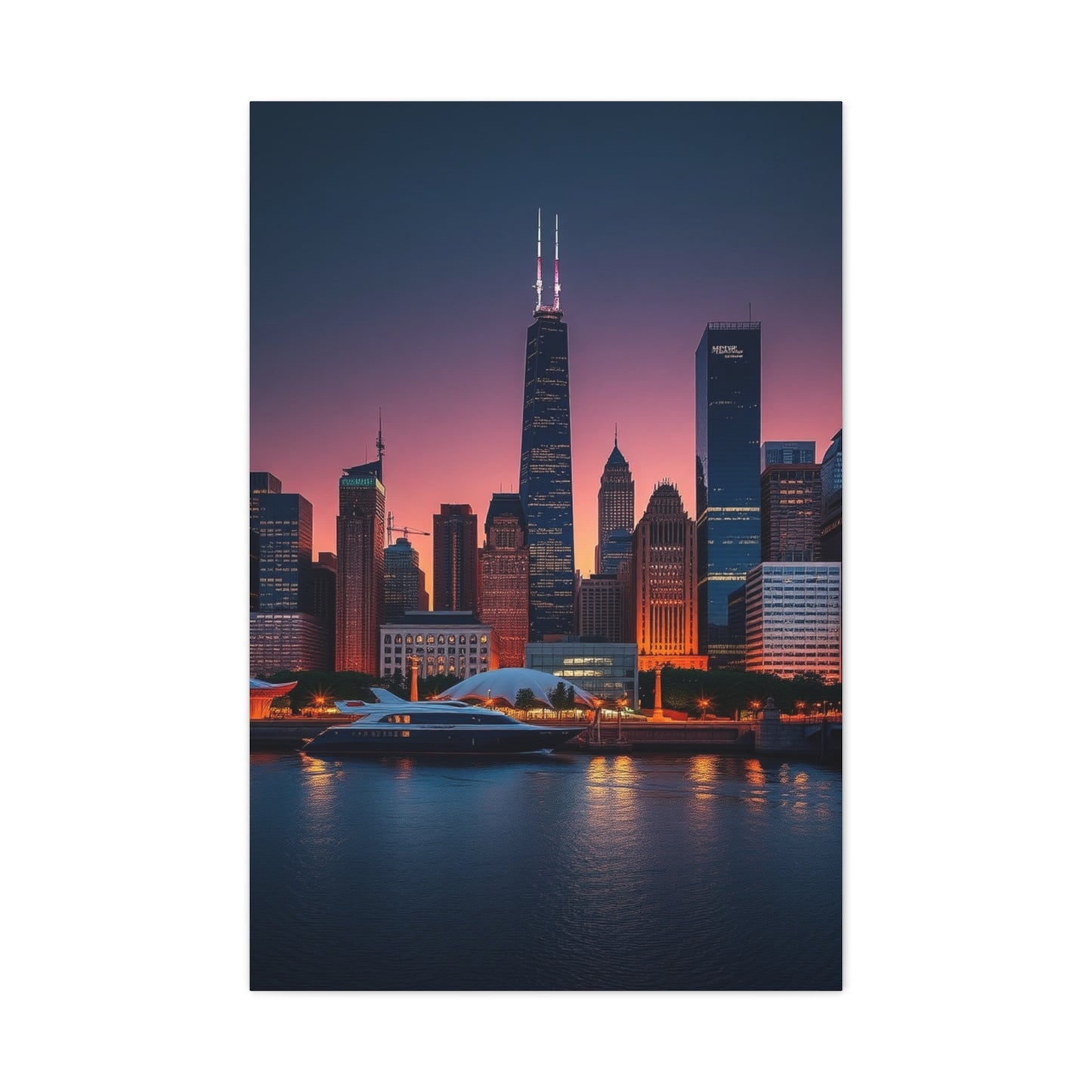 Elite Chicago Skylines Art Vision Wall Art & Canvas Print