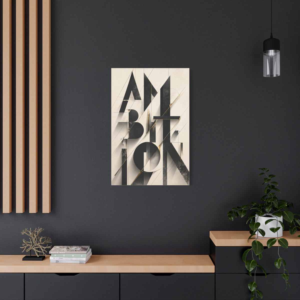 Abstract Ambition Typography Composition Wall Art & Canvas Print