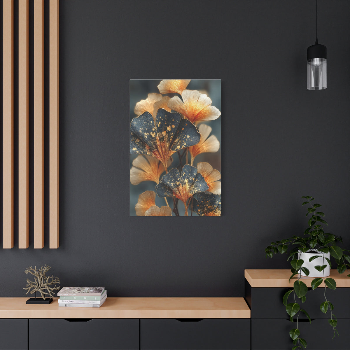 Ginkgo Gold Leaf Botanical Wall Art & Canvas Print
