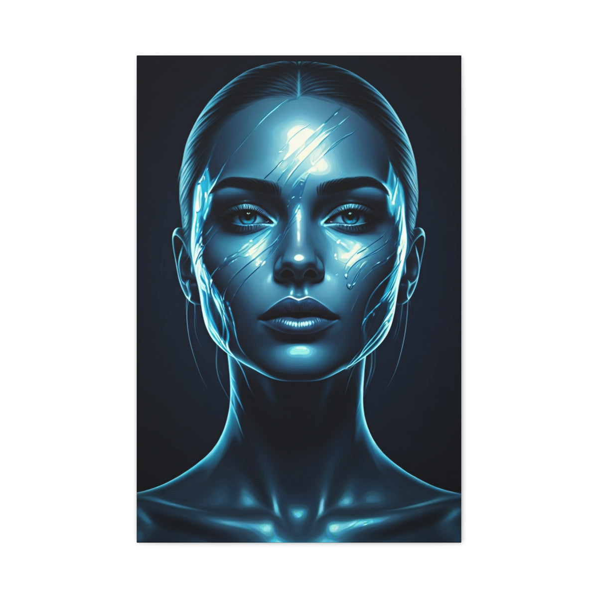 Luminous Blue Serenity Portrait Wall Art & Canvas Prints