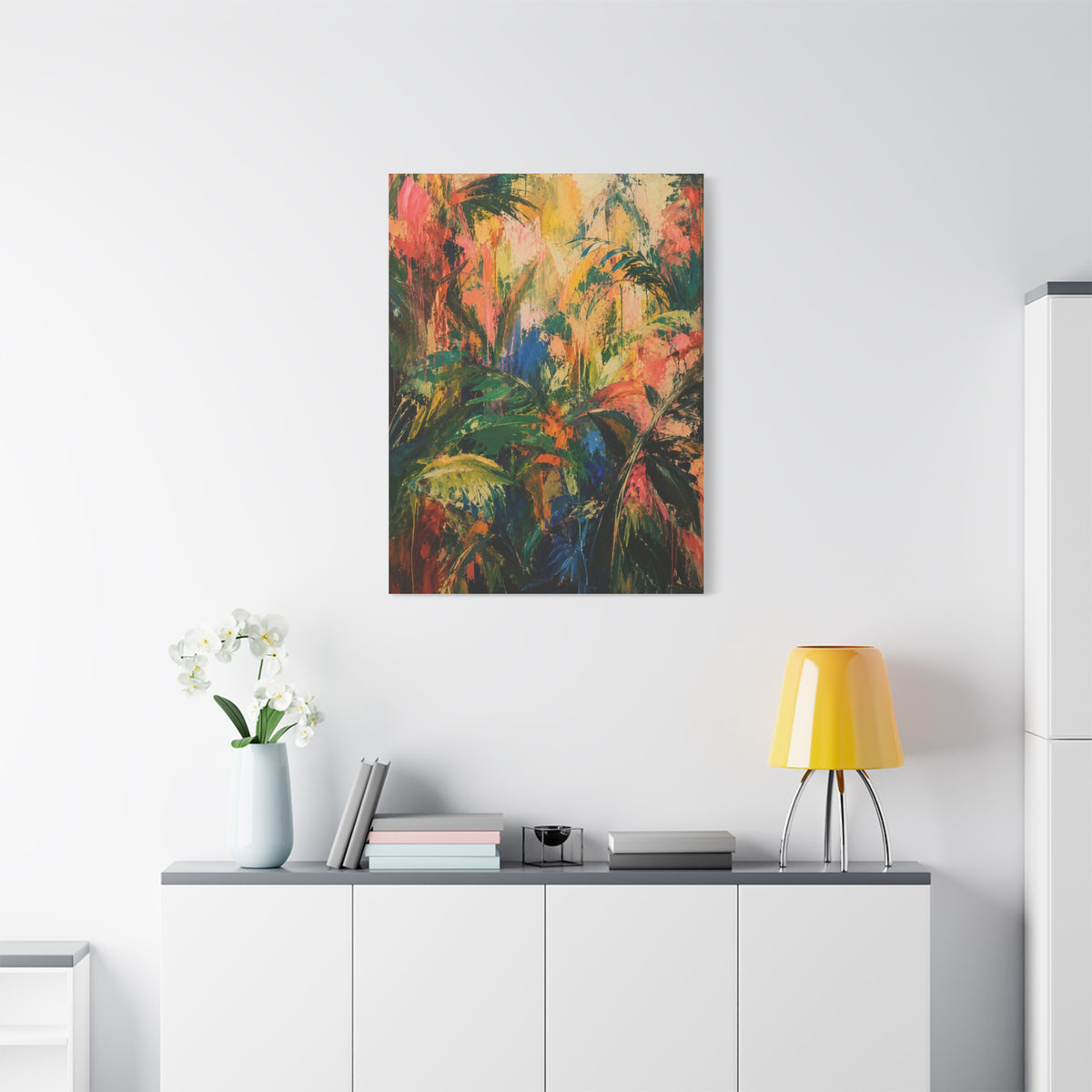 Abstract Expressionist Jungle Energy Tropical Wall Art & Canvas Print