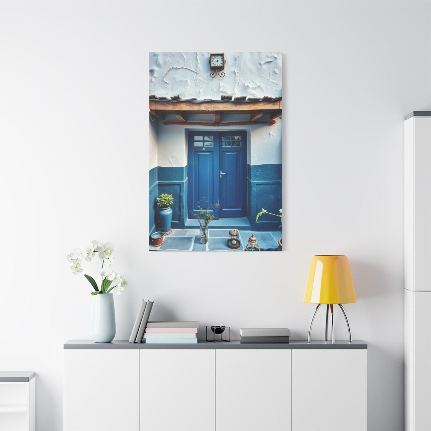 Supreme Blue and White Art Wall Art & Canvas Print