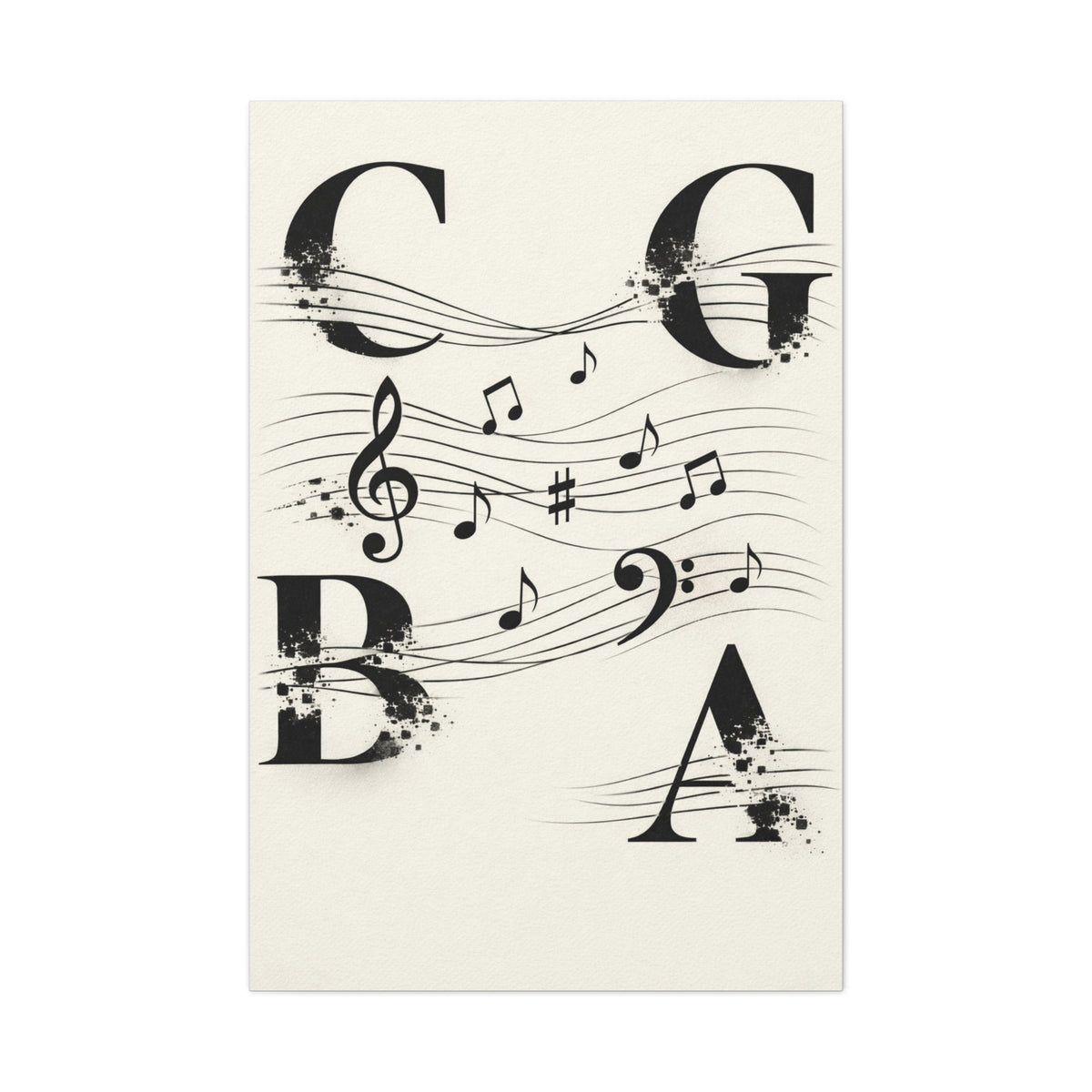 Minimal Music Typography Expression Wall Art & Canvas Print