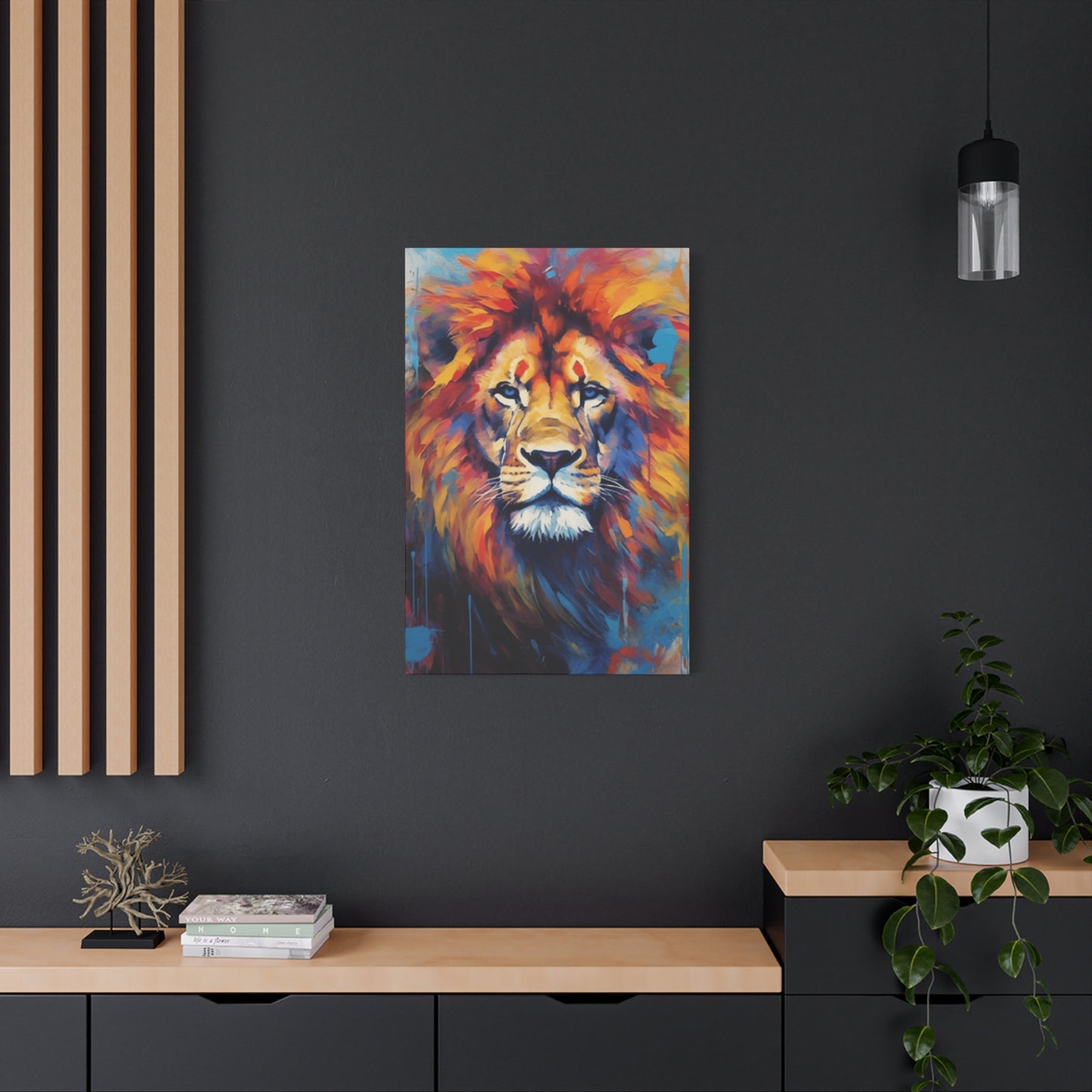 Abstract Lion Portrait Wall Art & Canvas Prints
