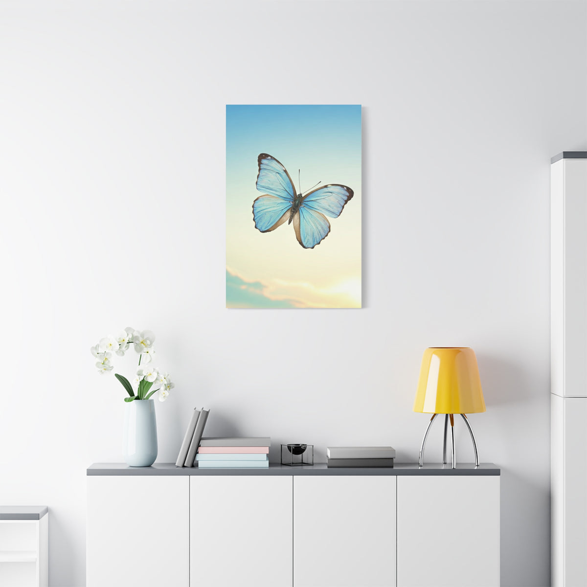 Blue Sky Butterfly Serenity Wall Art & Canvas Prints