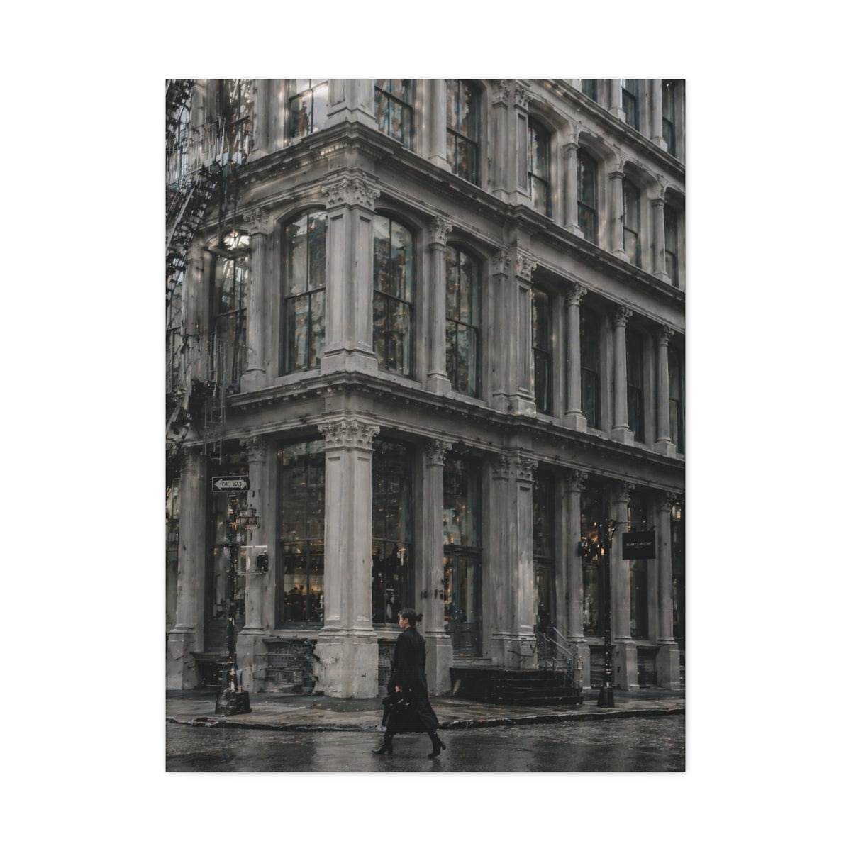 SoHo Cast Iron Corner Study Wall Art & Canvas Print