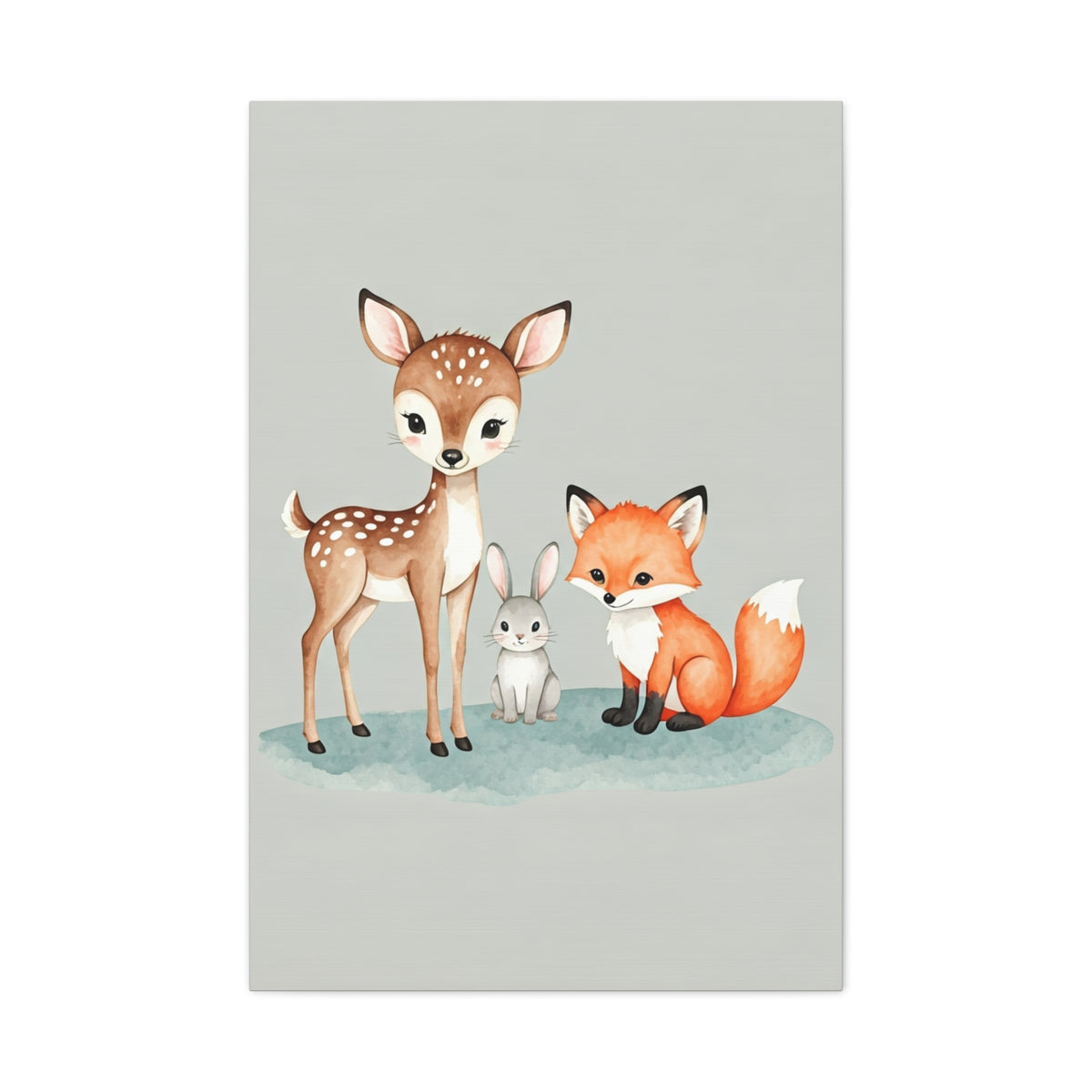 Woodland Friends Nursery Wall Art & Canvas Print