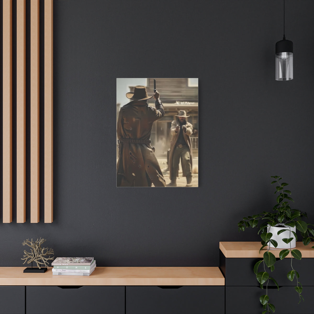 High Noon Gunslinger Duel Wall Art & Canvas Print