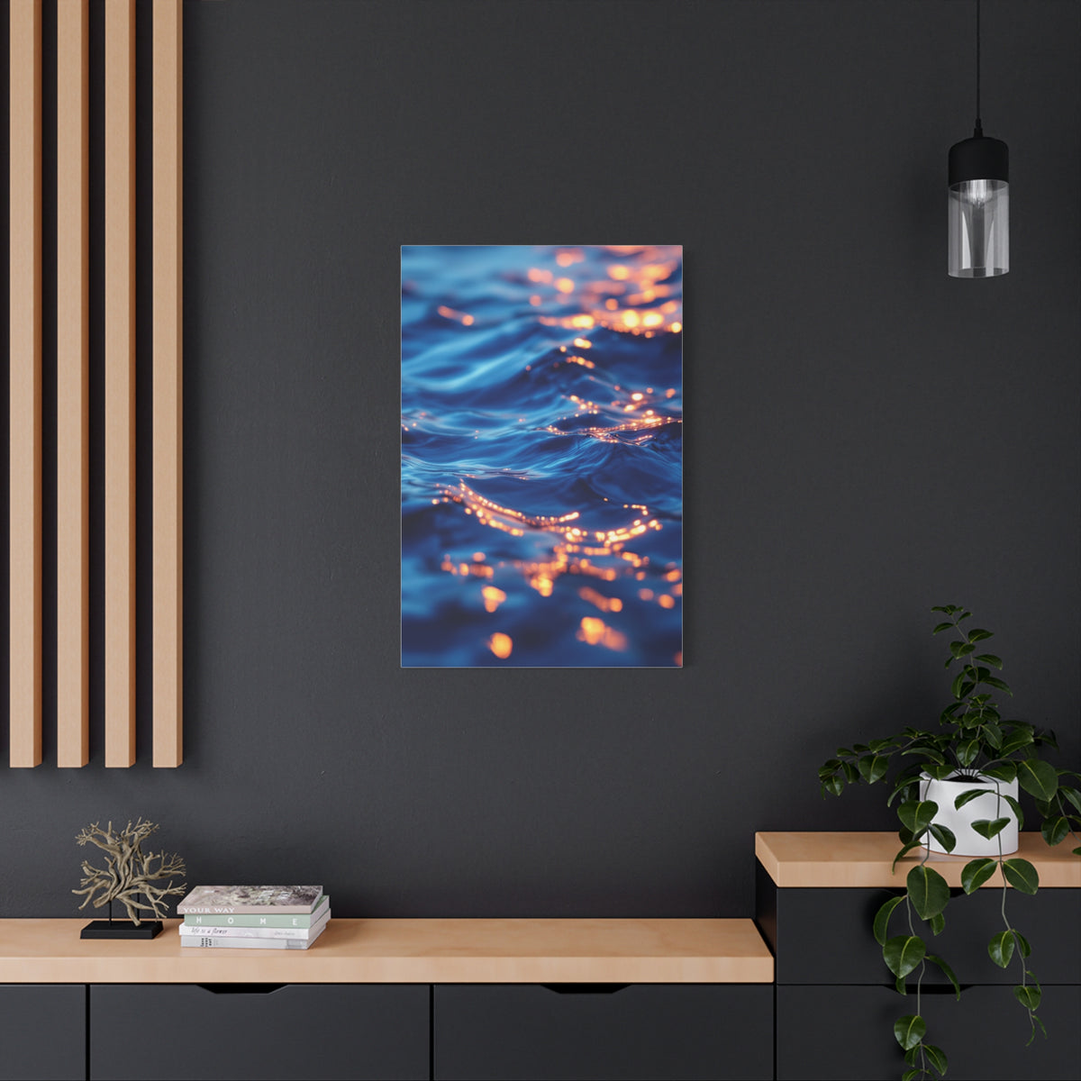 Golden Reflections on Ocean Ripples Wall Art & Canvas Prints