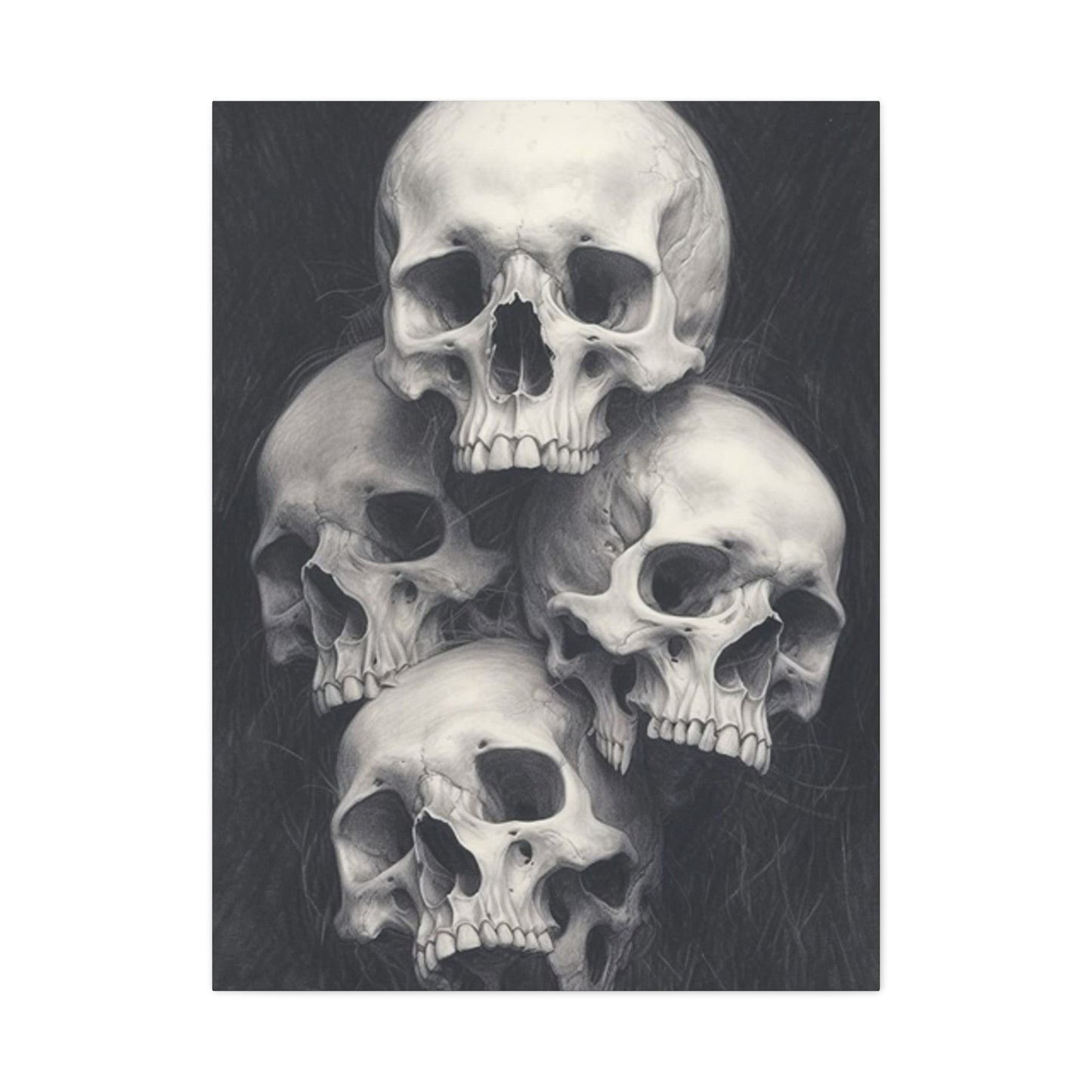 Four Scary Skulls Wall Art & Canvas Prints