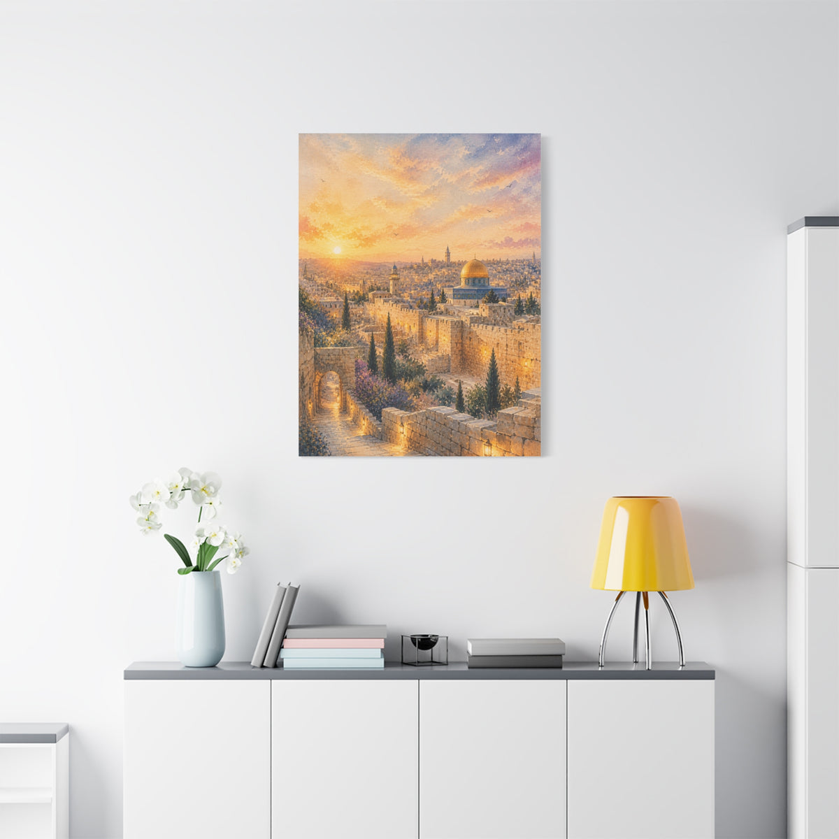 Jerusalem Golden Sunset Wall Art & Canvas Print