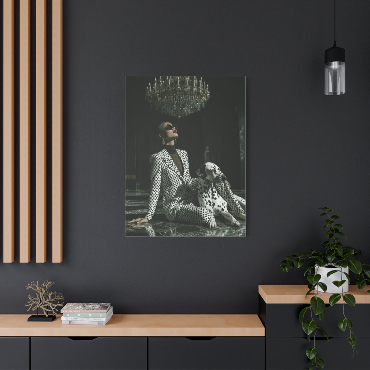 Dalmatian Fashion Editorial Portrait Wall Art & Canvas Print