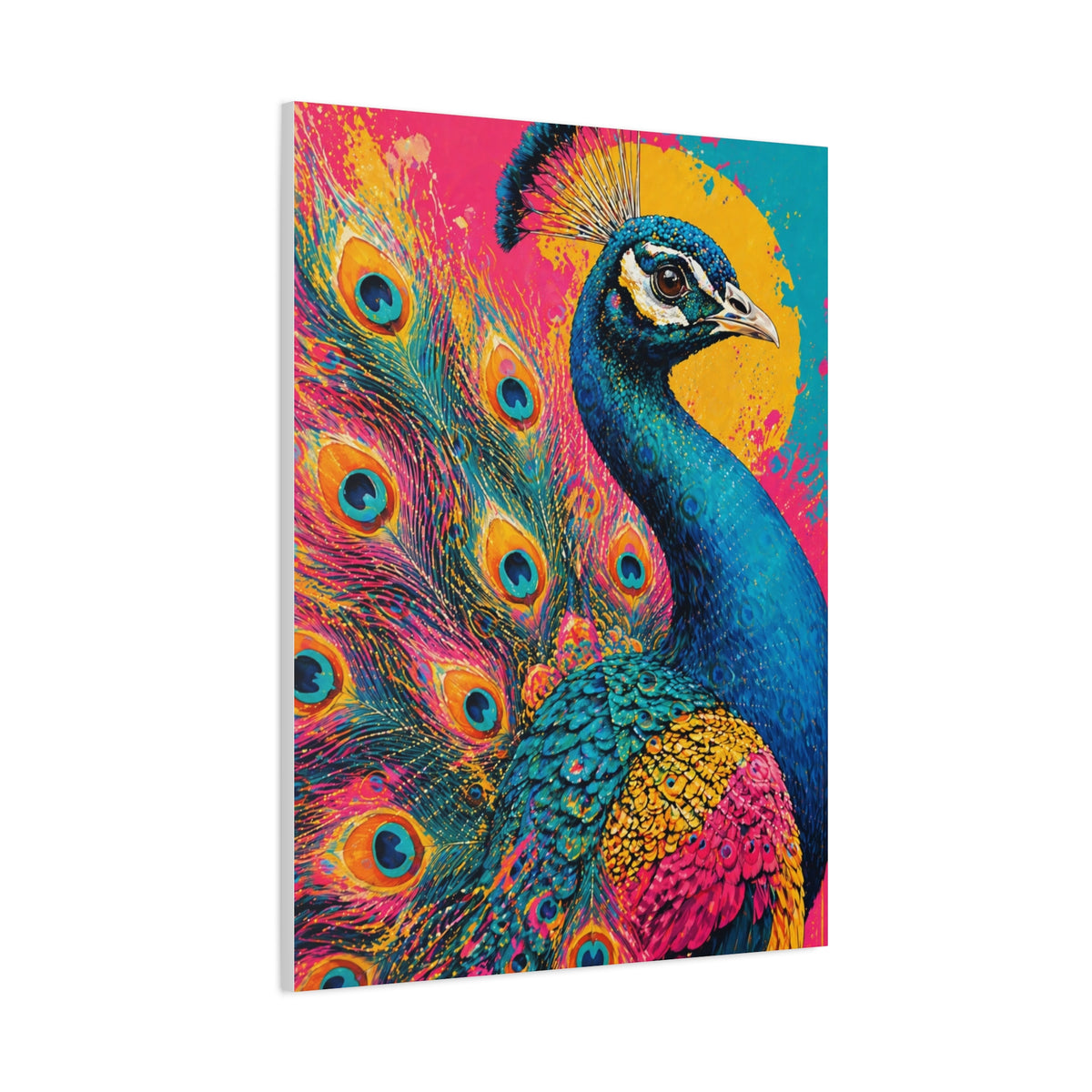 Vibrant Pop Art Peacock Statement Wall Art & Canvas Print