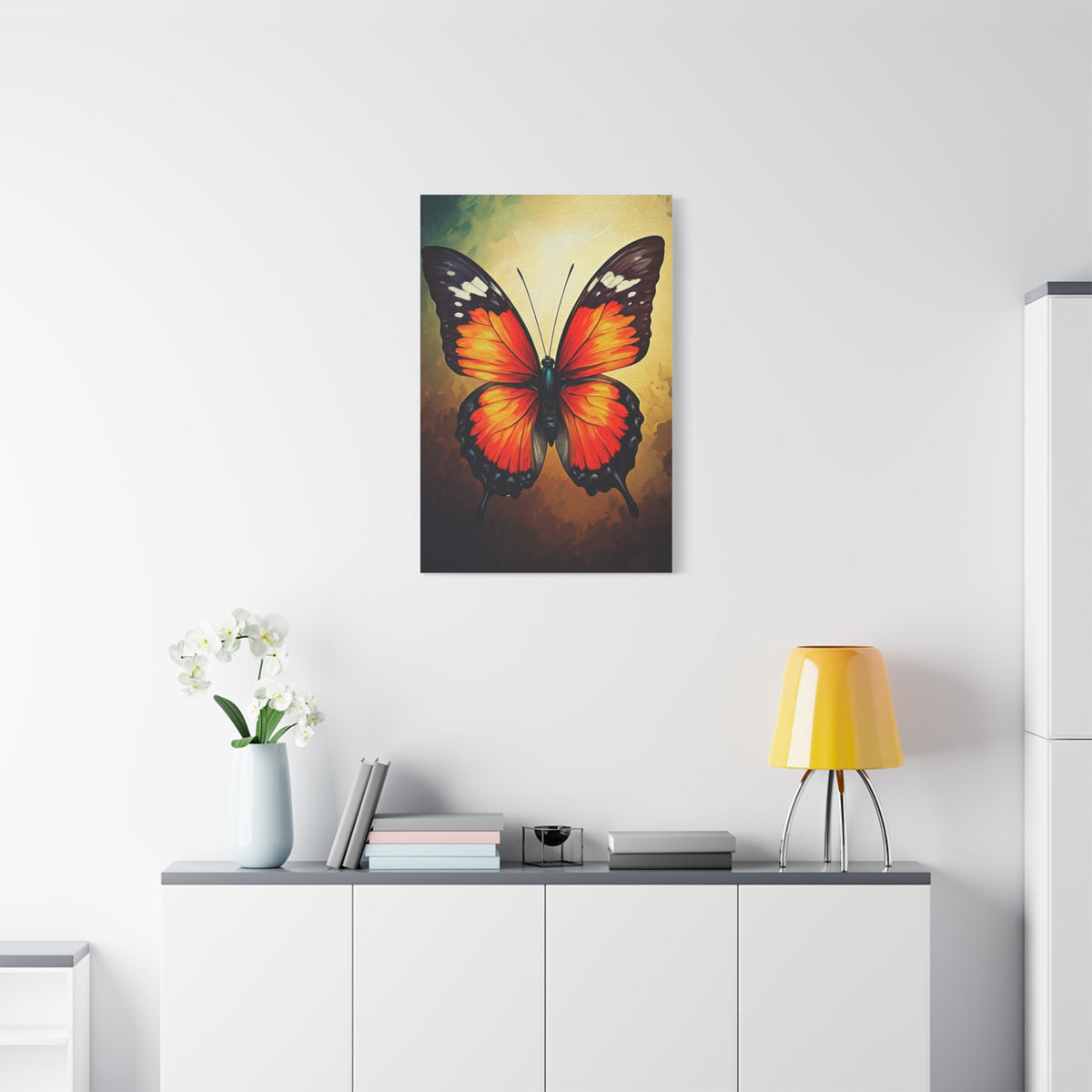 Golden Glow Butterfly Artwork Wall Art & Canvas Prints