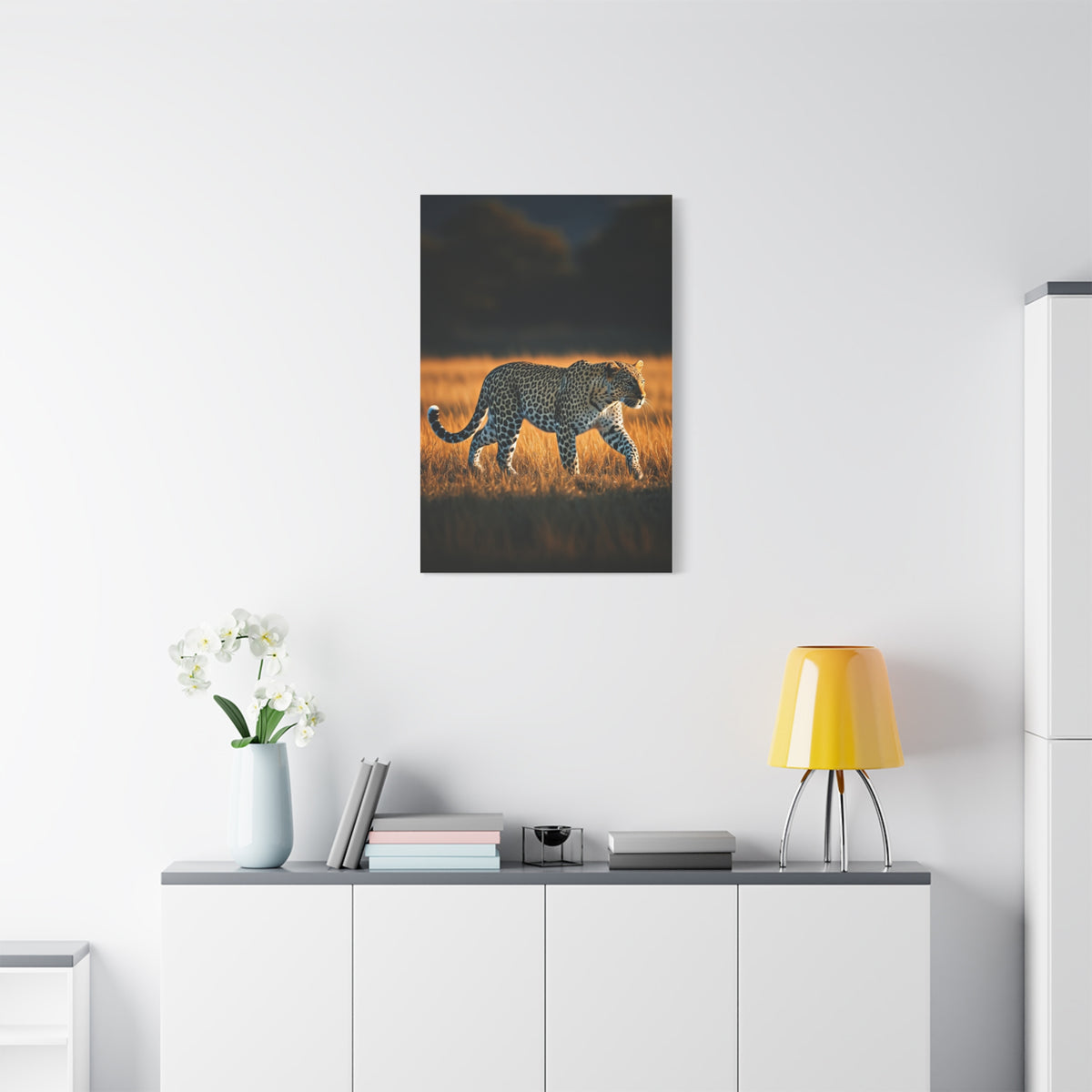 Lone Cheetah in Tall Grass Wilderness Wall Art & Canvas Prints