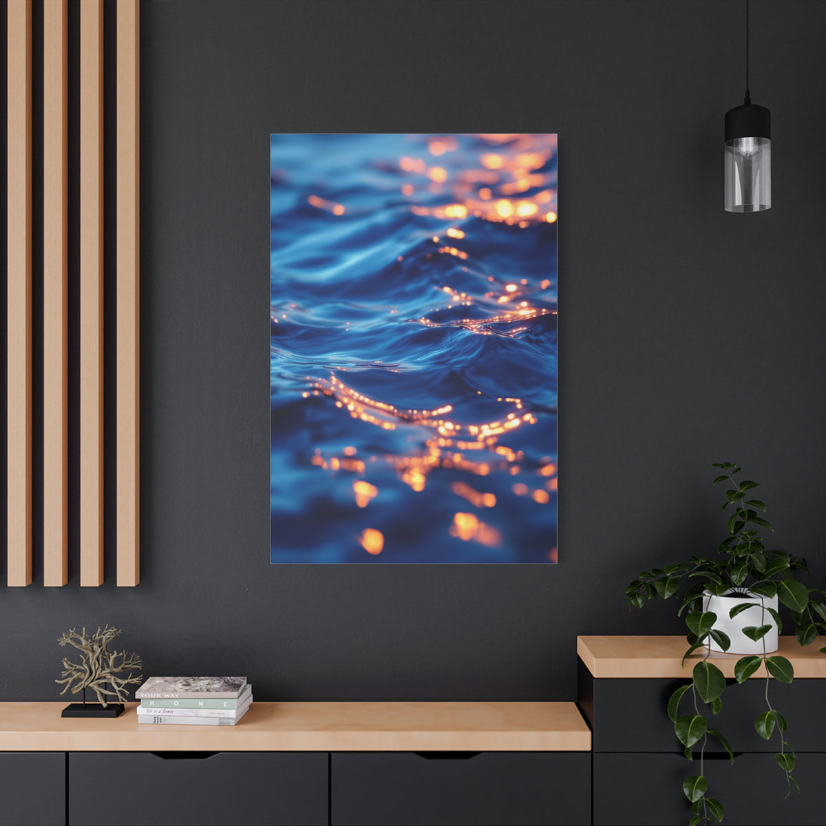 Golden Reflections on Ocean Ripples Wall Art & Canvas Prints