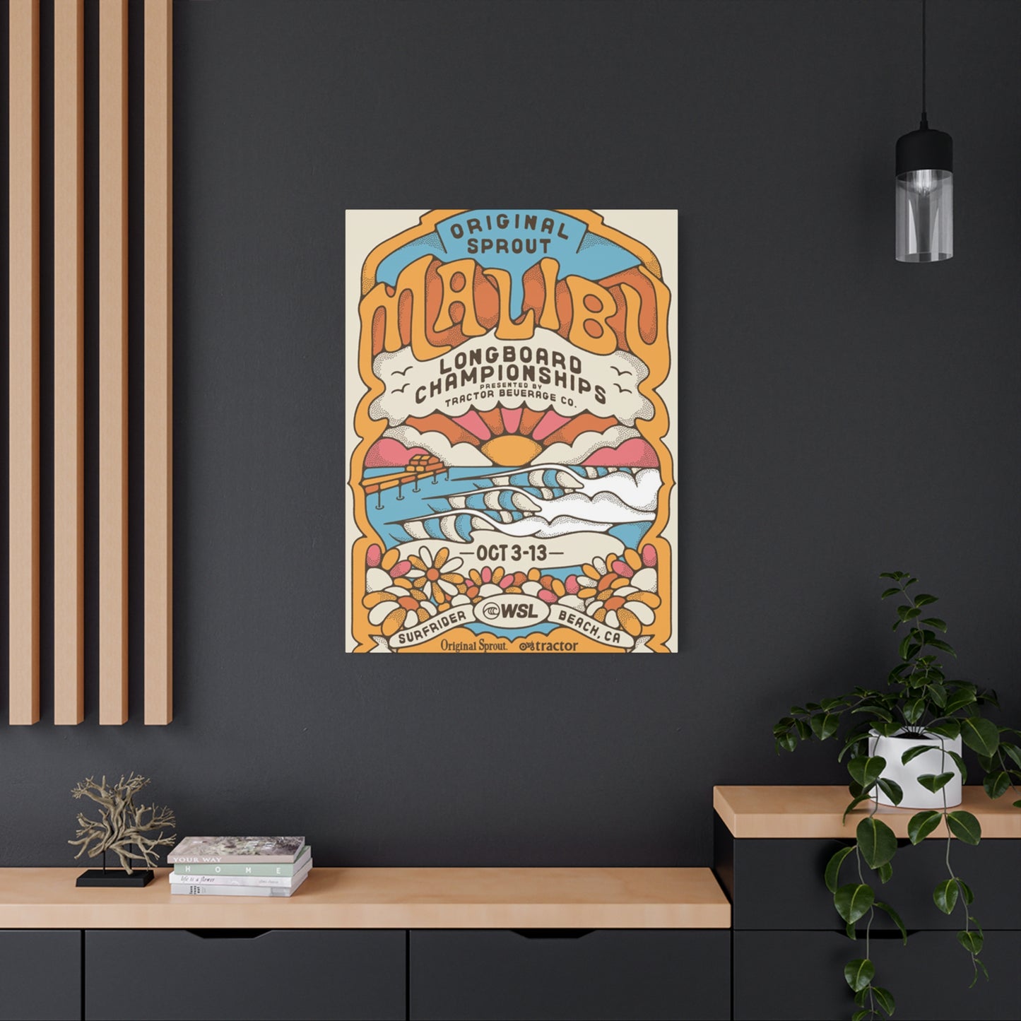 Malibu Surf Poster Wall Art & Canvas Prints