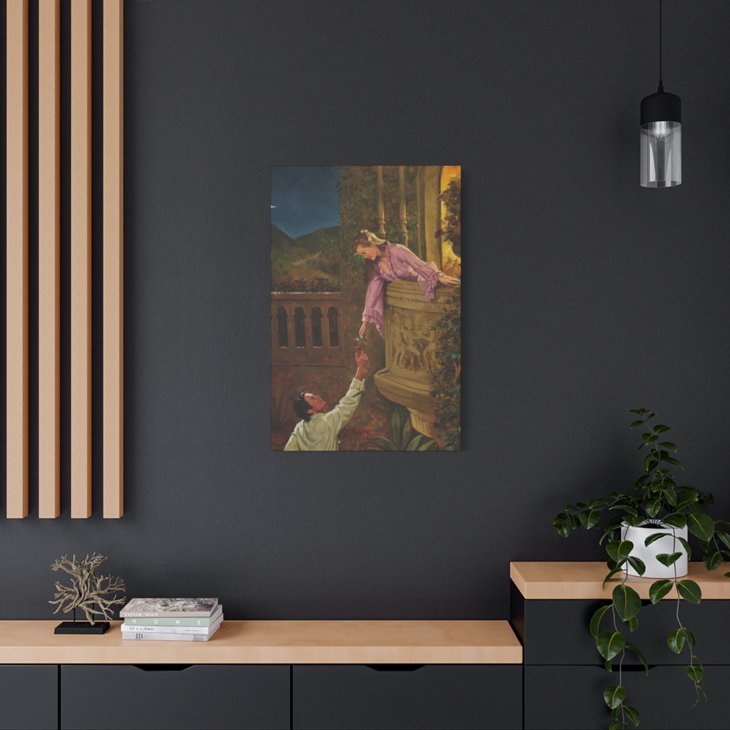 Lover Giving Rose Wall Art & Canvas Prints