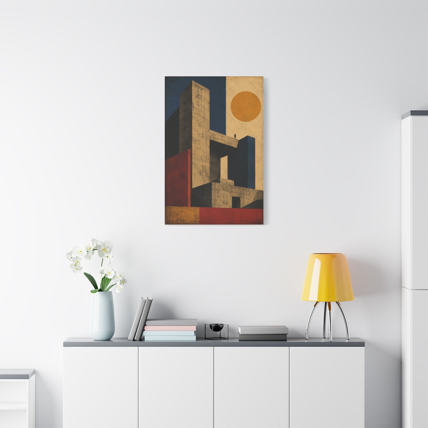 Monolithic Brutalist Architecture Study Wall Art & Canvas Print
