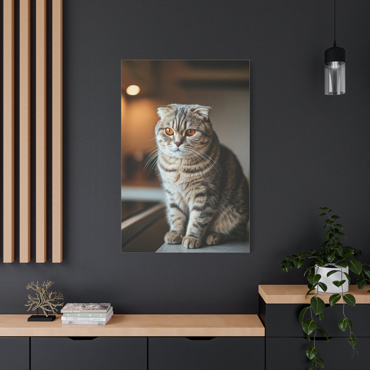 Scottish Fold Tabby Cat Wall Art & Canvas Prints