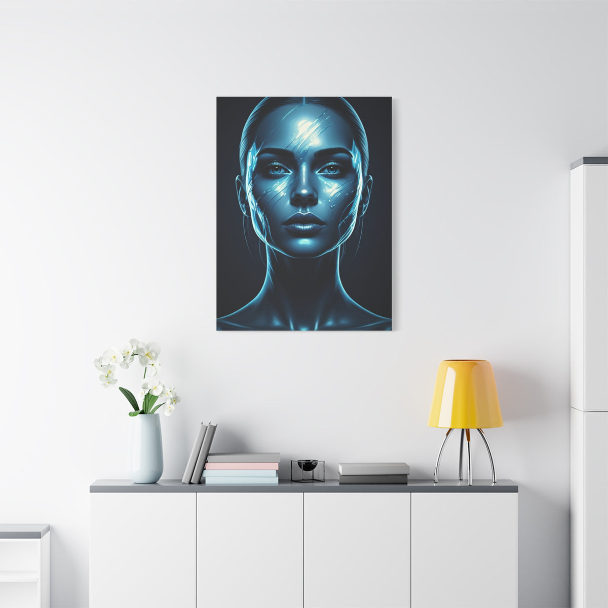 Luminous Blue Serenity Portrait Wall Art & Canvas Prints