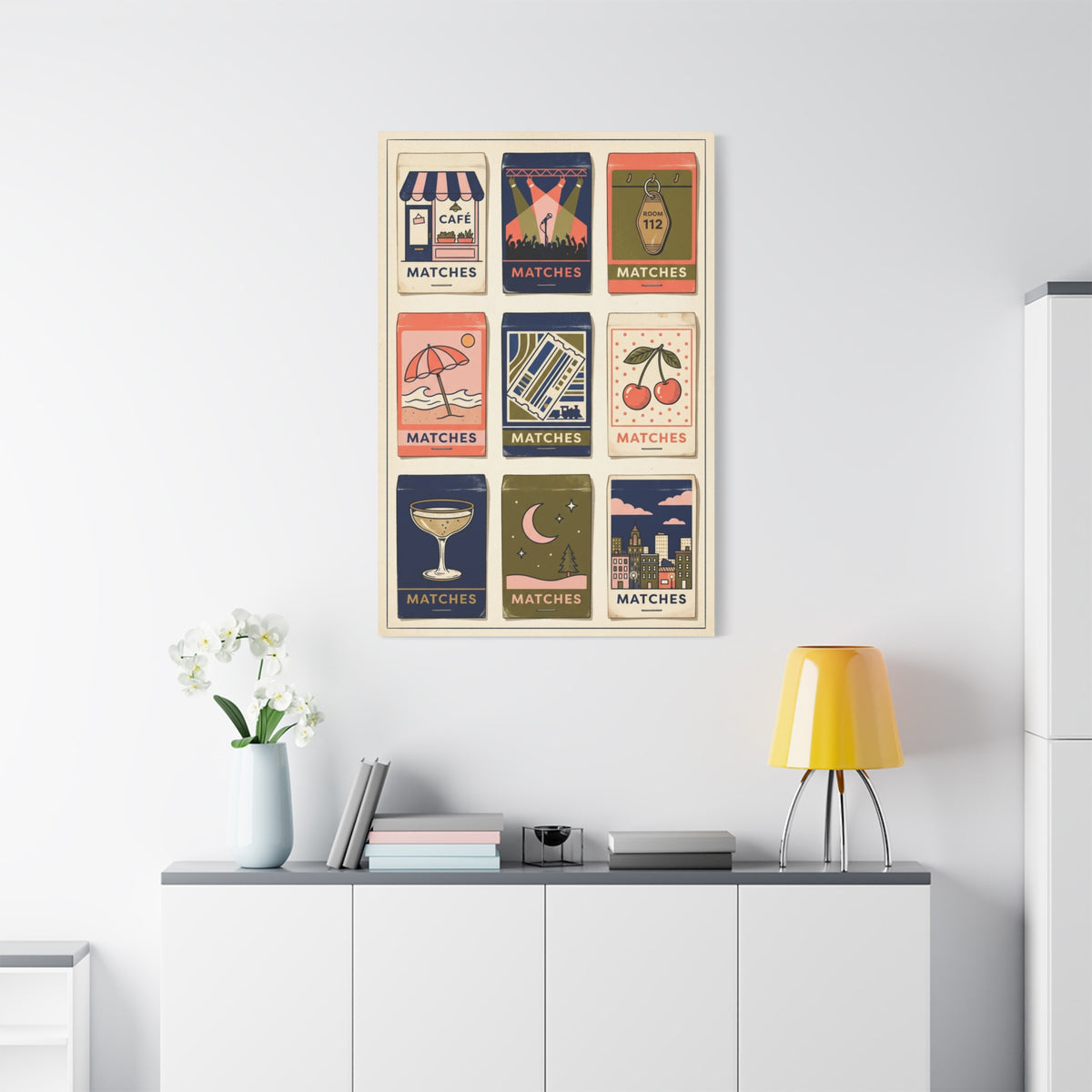 Vintage Matchbox Love Story Collection Wall Art & Canvas Print